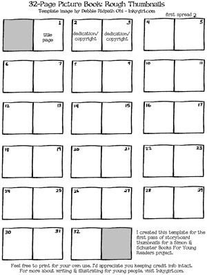 Free Picture Book Thumbnail Templates For Writers And Illustrators Inkygirl Guide For Kidlit Ya Writers Artists Via Inkyelbows